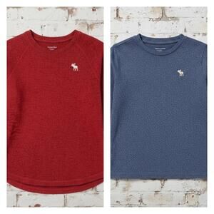 Abercrombie & Fitch Kids' Long Sleeve Tops - Red & Blue